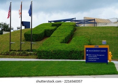 MIAMI, FL -20 MAY 2022- View Of The Biscayne Bay Campus Of Florida International University, Part Of The Florida State University System.