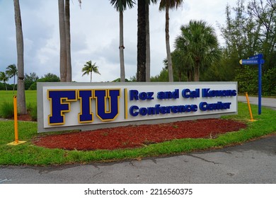 MIAMI, FL -20 MAY 2022- View Of The Biscayne Bay Campus Of Florida International University, Part Of The Florida State University System.