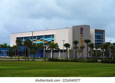 MIAMI, FL -20 MAY 2022- View Of The Biscayne Bay Campus Of Florida International University, Part Of The Florida State University System.