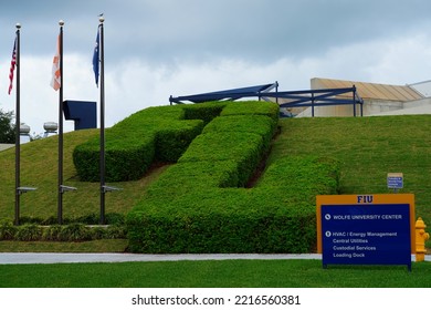 MIAMI, FL -20 MAY 2022- View Of The Biscayne Bay Campus Of Florida International University, Part Of The Florida State University System.