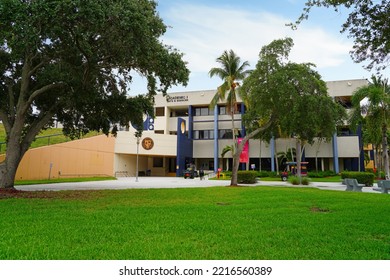 MIAMI, FL -20 MAY 2022- View Of The Biscayne Bay Campus Of Florida International University, Part Of The Florida State University System.