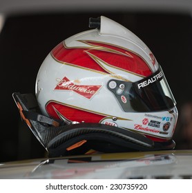 MIAMI, FL - Nov 15: Kevin Harvick's Helmet At The Nascar Sprint Cup Ford Ecoboost 400 Practice At Miami Speedway In Homestead, FL On November15, 2014