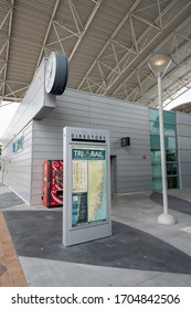 MIAMI, FL, USA - APRIL 14, 2020: Miami Amtrak Tri Rail Central Station Route Directory 