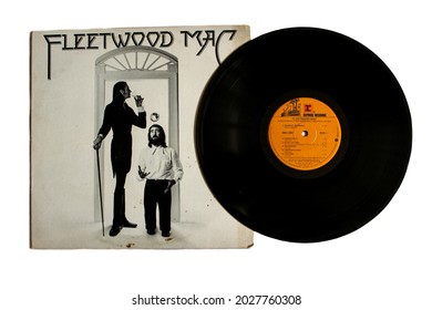 Miami, Fl, USA: August 2021: Rock And Soft Rock Band, Fleetwood Mac Music Album On Vinyl Record LP Disc. Titled: Self Titled Fleetwood Mac Album Cover