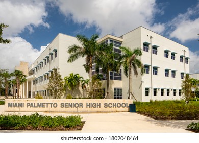 MIAMI, FL, USA - AUGUST 24, 2020: Photo Ot Miami Palmetto Senior High School