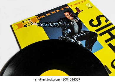 Miami, FL, USA: July 2021: Hip Hop And Pop Rap Artist, MC Hammer Music Album On Vinyl Record LP Disc. Titled: U Can't Touch This Album Cover