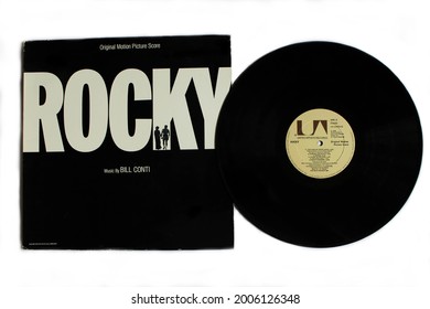 Miami, FL, USA: July 2021: Rocky: Original Motion Picture Score Is A Soundtrack Album For The 1976 Film Rocky, Composed By Bill Conti. Album Cover