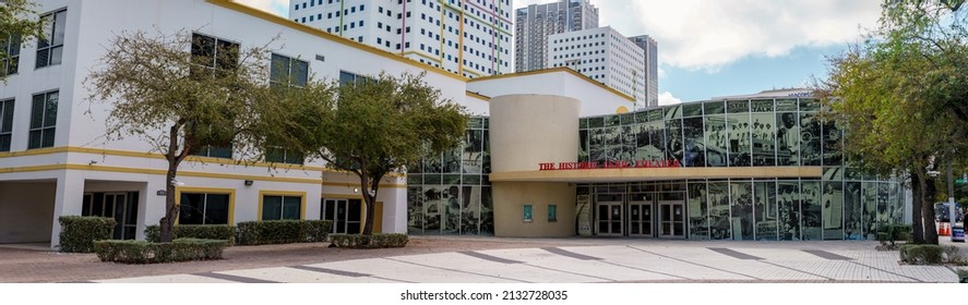 Miami, FL, USA - March 5, 2022: Panoramic Photo Of The Historic Lyric Theater Overtown Miami