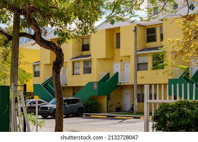 Miami, FL, USA - March 5, 2022: Section 8 Government Housing Overtown Miami