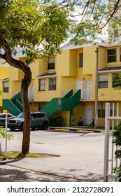 Miami, FL, USA - March 5, 2022: Section 8 Government Housing Overtown Miami