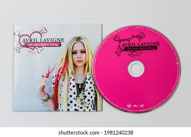 Miami, FL, USA: May 2021: The Best Damn Thing is the third studio album by Canadian singer Avril Lavigne. CD album disc titled The Best Damn Thing