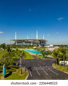 Miami, FL, USA - September 23, 2022: Aerial Photo Of The Hard Rock Stadium Miami FL