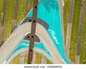 Miami, FL, USA - September 23, 2022: Miami F1 Race Track At Hard Rock Stadium