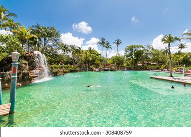 MIAMI, FLORIDA - MAY 13, 2015: Coral Gables Venetian Pool On May 13, 2015 In Miami - Florida.