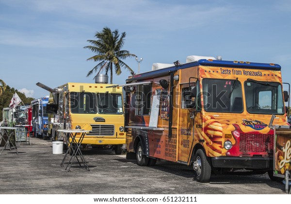 MIAMI, FLORIDA, MAY 31, 2017: Food Trucks\
Wednesday\'s at North Bay\
Village
