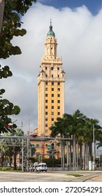 MIAMI, FLORIDA, NOVEMBER 20:  The Freedom Tower In Miami, Florida Pictured On November 20th, 2014.  In 2008 The Miami City Landmark Was Declared A US National Historic Landmark.