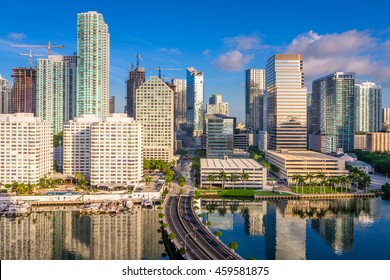 Miami, Florida, USA Downtown Skyline.