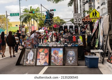 Miami, Florida, USA - March 13, 2022: Calle Ocho Music Festival 