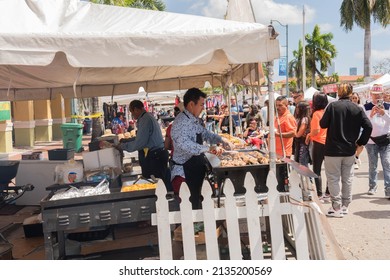 Miami, Florida, USA - March 13, 2022: Calle Ocho Music Festival 