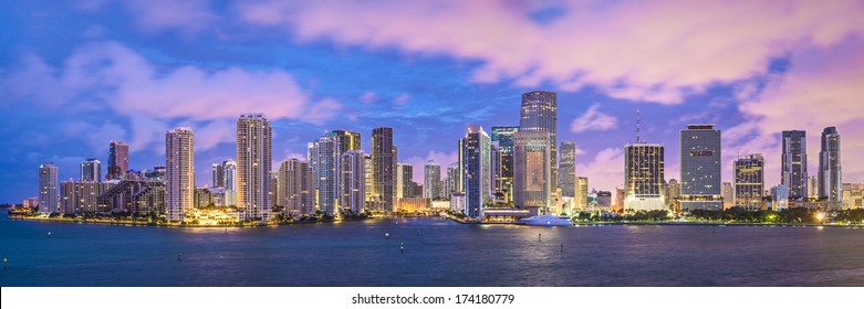 Miami, Florida, USA Skyline Panorama.