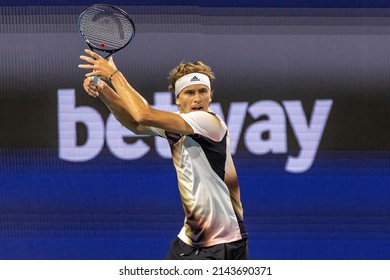 Miami Gardens, FL, USA. 27th Mar. 2022. Mackenzie McDonald Vs Alexander Zverev ATP 2022 Miami Open By Itau. Score:2-6,2-6. Winner: Alexander Zverev.