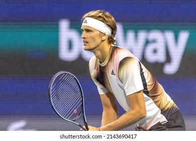 Miami Gardens, FL, USA. 27th Mar. 2022. Mackenzie McDonald Vs Alexander Zverev ATP 2022 Miami Open By Itau. Score:2-6,2-6. Winner: Alexander Zverev.