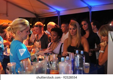 MIAMI - JULY 14: Models, Photographers And Guests At The Official Opening Pool Party At Railegh Hotel South Beach For Mercedes-Benz Swim Fashion Week On July 14, 2011 In Miami, FL