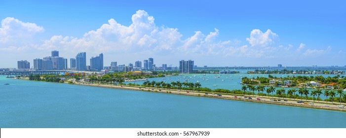 Miami MacArthur Causeway Panorama 