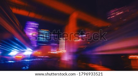 Similar – Train at night Town