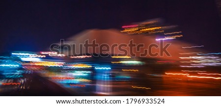 Similar – Train at night Town