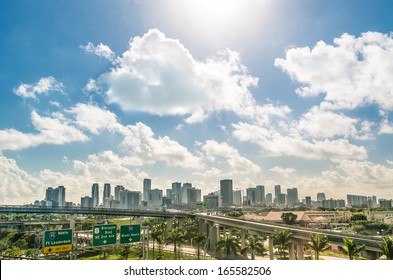 Miami Skyline And Highways - Daytime