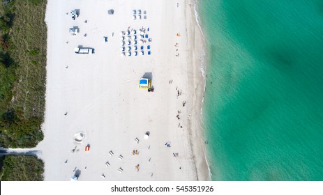 Miami South Beach Overhead Aerial View