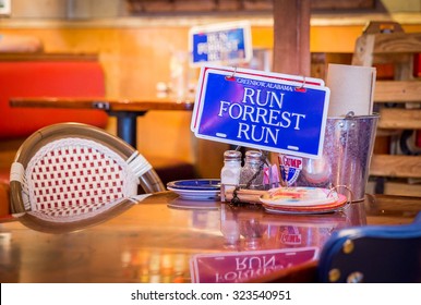 MIAMI, USA - SEPTEMBER 10, 2014 : Restaurant Bubba Gump In Miami USA On September 10, 2014 In Miami. Bubba Gump Is Seafood Restaurant After Forrest Gump Movie.