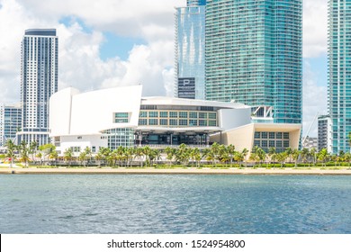 Miami, USA - September 11, 2019: American Airlines Arena In Miami City Center
