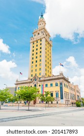 MIAMI,USA - MAY 27,2014 : The Freedom Tower In Downtown Miami, A Symbol Of The Cuban Immigration To The City