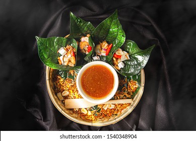 Miang Kham A Royal Leaf Wrap Appetize Art Thai Food