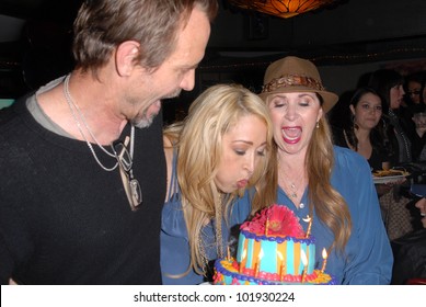 Michael Biehn, Jennifer Blanc-Biehn And Jenise Blanc  At Jennifer Blanc-Biehn's Birthday Party, Sardos, Burbank, CA. 04-23-10