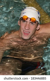 Michael Phelps At A Public Appearance For Olympic Gold Medalist Michael Phelps At VISA's Play Every Day Jump Start Grant Presentation, McBurney YMCA Of Greater New York, New York, August 28, 2008