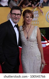 Michel Hazanavicius, Berenice Bejo At The 18th Annual Screen Actors Guild Awards Arrivals, Shrine Auditorium, Los Angeles, CA 01-29-12