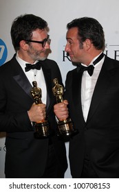 Michel Hazanavicius, Jean Dujardin At The Weinstein Company Post Oscar Event, Skybar, West Hollywood, CA 02-26-12