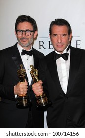 Michel Hazanavicius, Jean Dujardin At The Weinstein Company Post Oscar Event, Skybar, West Hollywood, CA 02-26-12