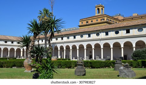 Michelangelo Courtyard Of The National Museum Of Rome, Rome, Italy
