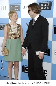 Michelle Williams, In A Chloe Dress, Heath Ledger Attending Film Independent Spirit Awards, Santa Monica Beach, Los Angeles, February 24, 2007