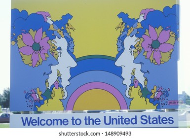 MICHIGAN - CIRCA 1990's: Welcome To The United States By Peter Max
