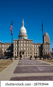 Michigan State Capitol Building. Lansing, MI, USA.