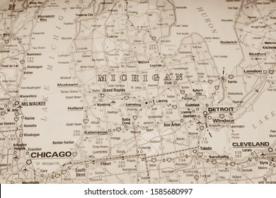 Michigan state on the map
