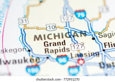 Michigan. USA On A Map.