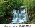 Michigan waterfall/Wagner falls/waterfall