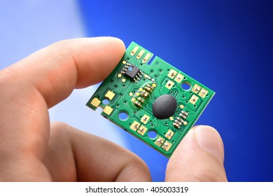 micro processor chip in hand