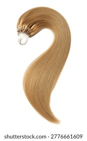 micro ring loop straight brown and bleached blonde human hair extensions